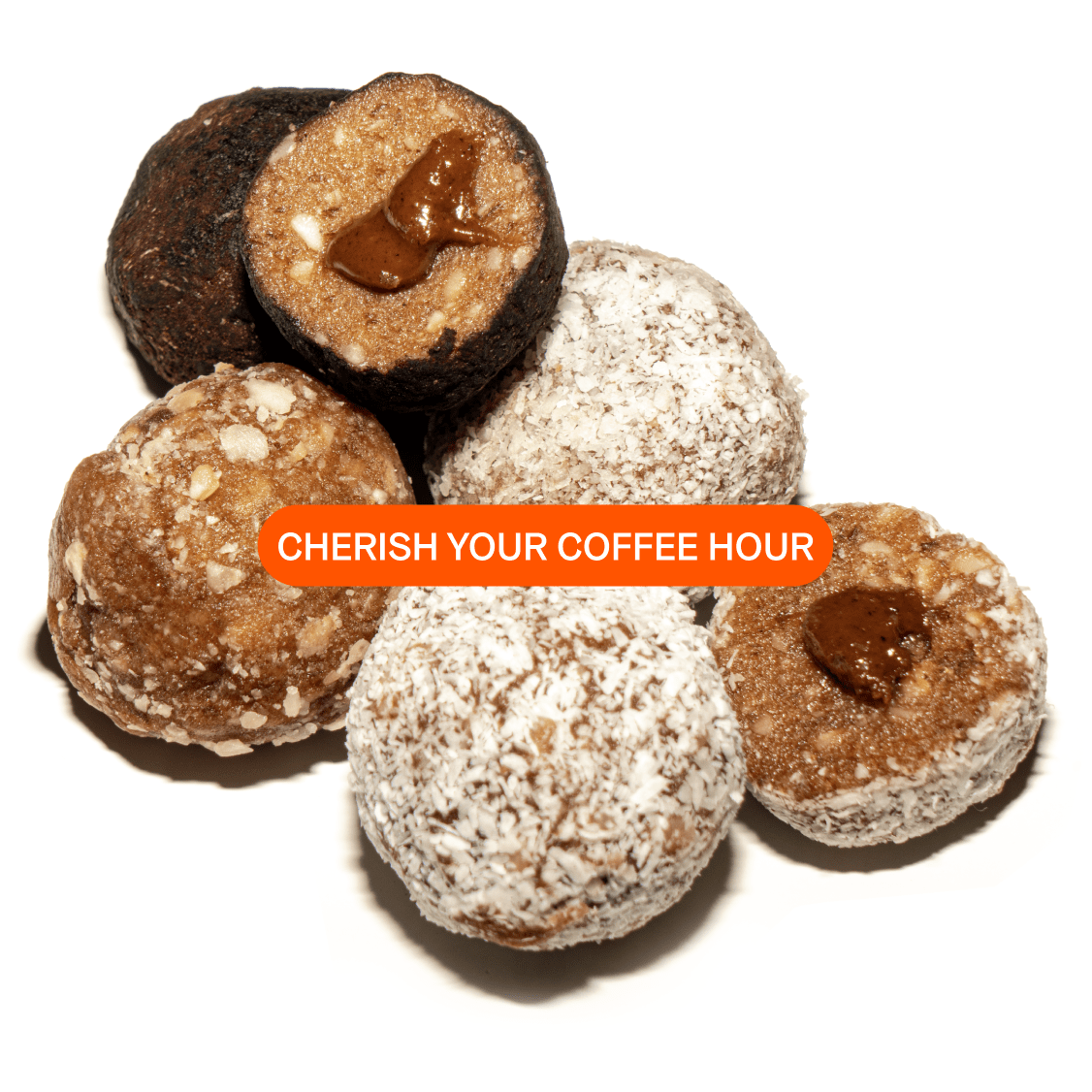 Coffee Bites hazelnut energy balls